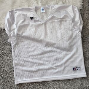 Russell Athletic Men Jerseys White Short Sleeve Football Mesh. Size XL. New with